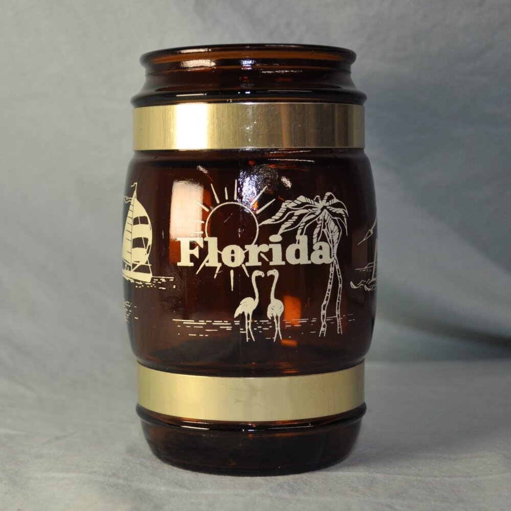 16 oz mug vintage brown siestaware florida (w1470)